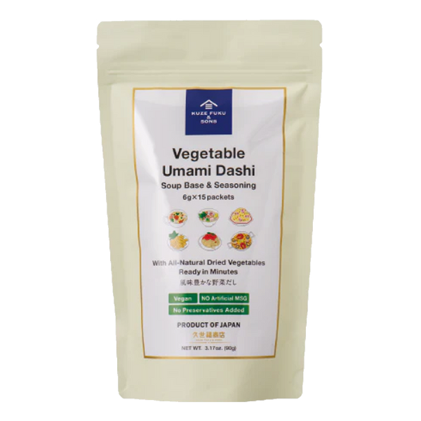 Kuze Fuku Vegetable Umami Dashi Soup Base & Seasoning 6g x 15 Packets 3.17 oz (90g)