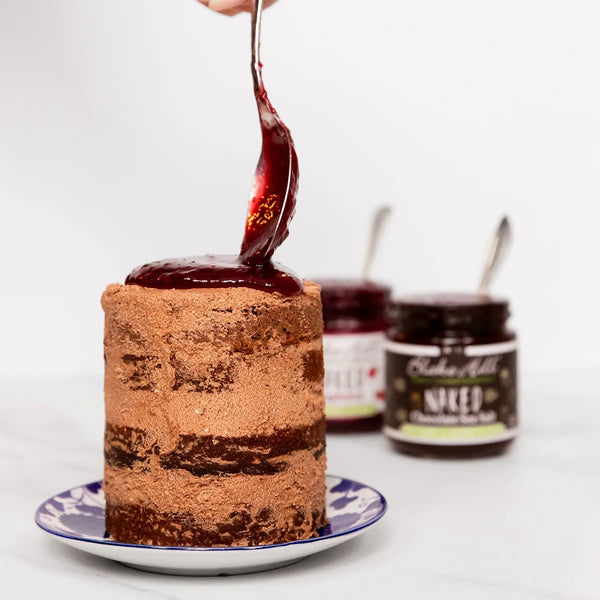 Naked Chocolate Raspberry Keto Cake