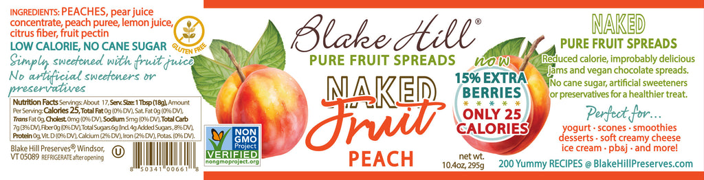 Blake Hill Naked Peach Spread 10.4oz nutrition facts
