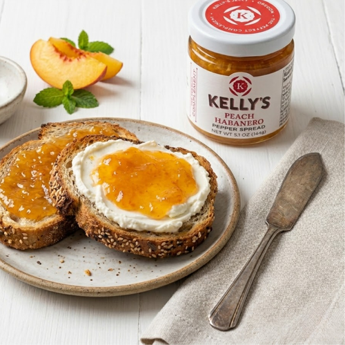 Kelly's Peach Habanero Pepper Spread Cutie 5.1 oz (144g)